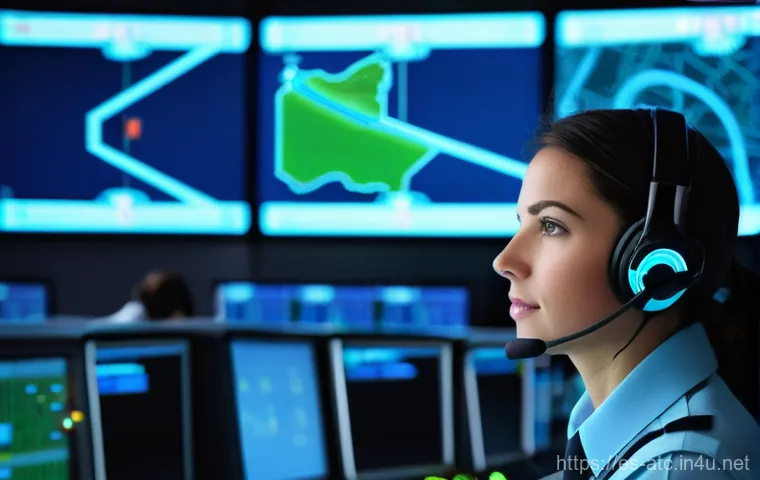 관제사로서의 하루 일과 소개 - Prompt 1: Modern Spanish Air Traffic Controller at Work**